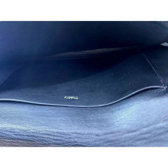 Theory Hot Pink Hair On Leather Simple Clutch - Picture 6 of 7